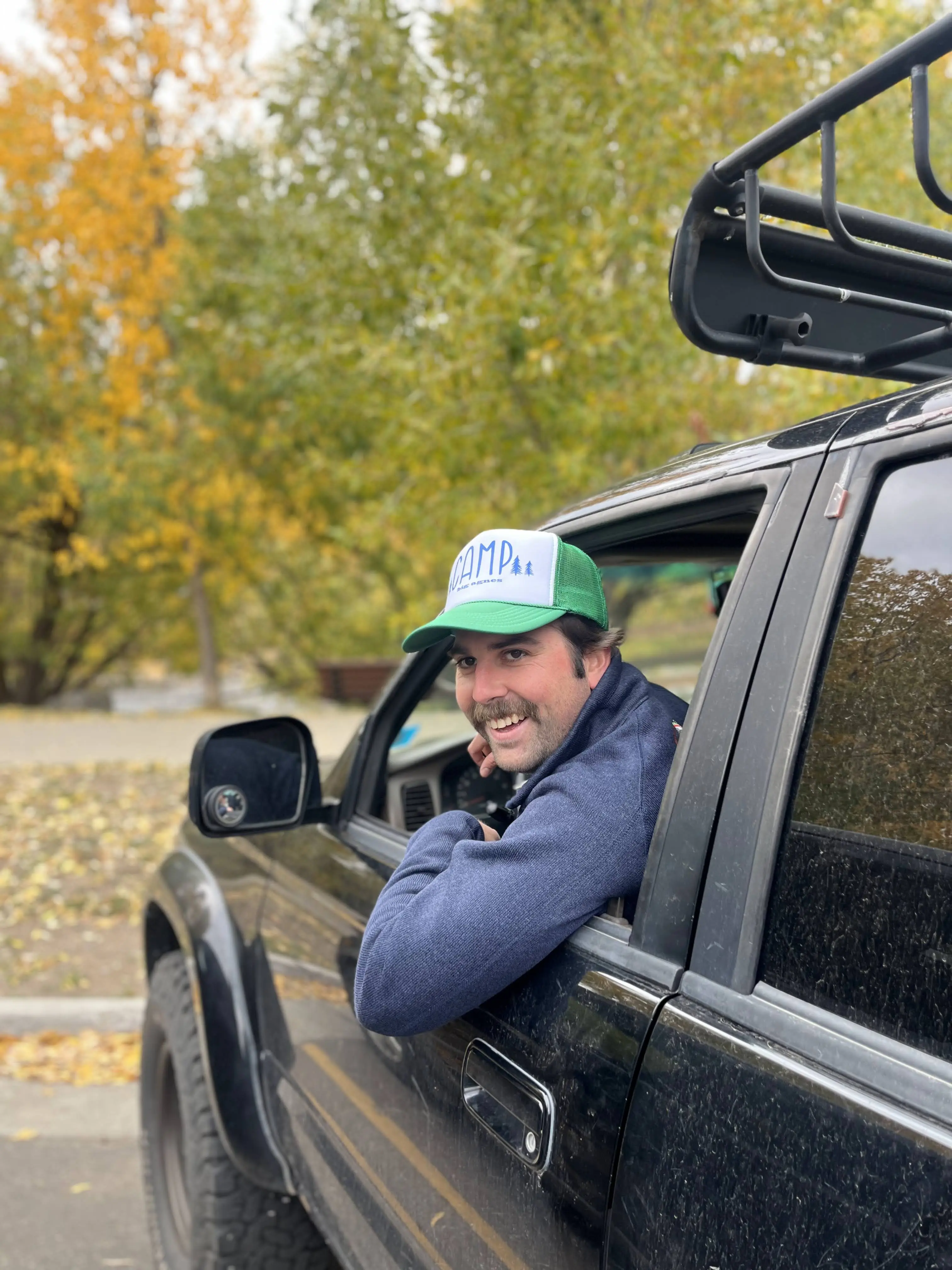 Camp Trucker Hat - White/Kelly Green - Image 3