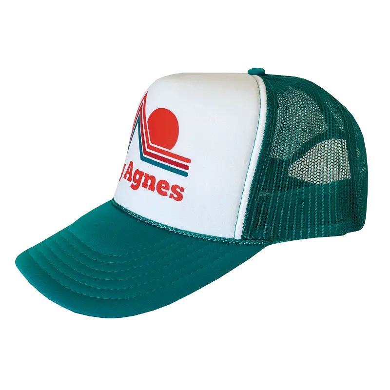 Sunset Stripe Trucker Hat - Jade - Image 2